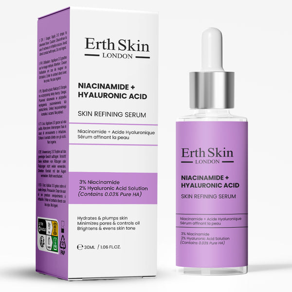 NIACINAMIDE + HYALURONIC ACID SKIN REFINING SERUM – ErthSkin