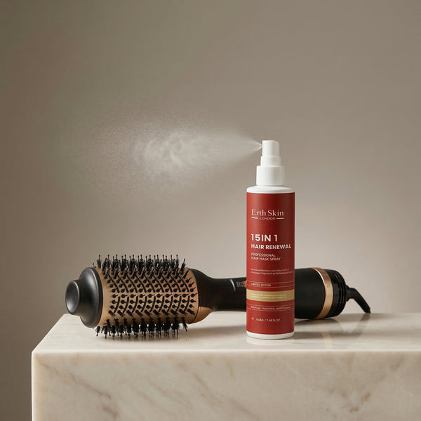"ADVANCED HAIR STYLE & REPAIR SET (ALL-IN-ONE PROFESSIONAL HAIR BRUSH + 15-IN-1 HAIR SPRAY – 100ML)"