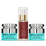 Retinol Serum 30ml + Marine Collagen Night Cream 50ml + Marine Collagen SPF50 day cream 50ml