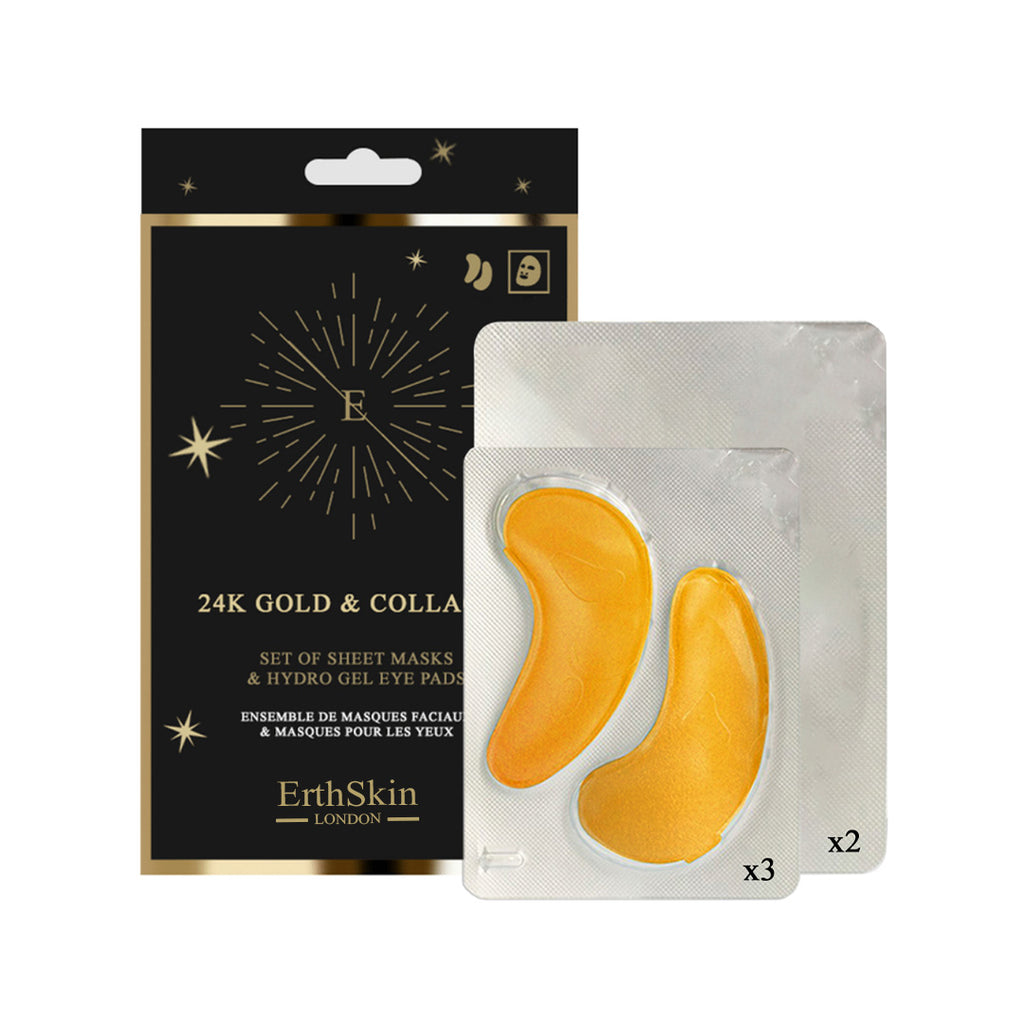 24K Gold & Collagen Hydro-Gel Eye Pad & Sheet Mask Giftset