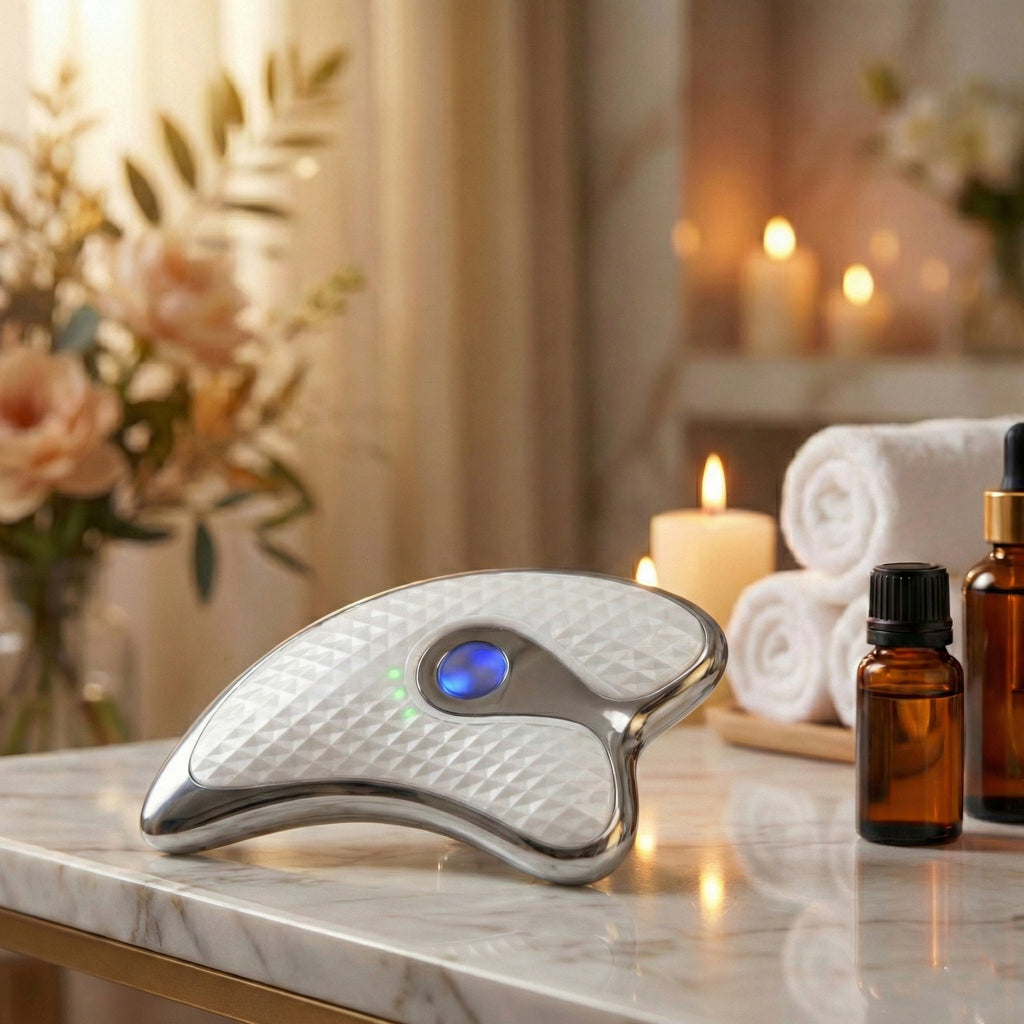 Sonic Vibration Gua Sha Micro-current Massager ErthSkin London Sonic Vibration Gua Sha Micro-current Massager ErthSkin London