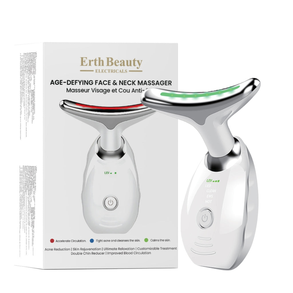 AGE -DEFYING FACE AND NECK MASSAGER - white