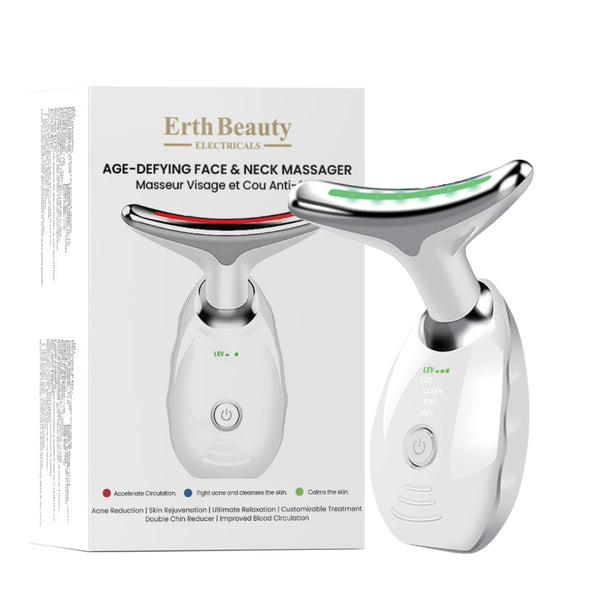AGE -DEFYING FACE AND NECK MASSAGER - white