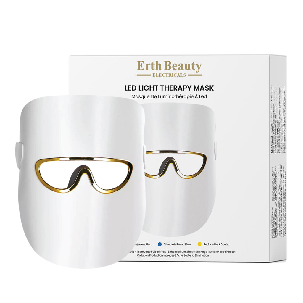 LED LIGHT THERAPY MASK 3-  Colour Modes  - white