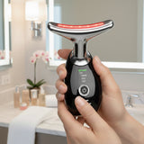 AGE -DEFYING FACE AND NECK MASSAGER -  Black