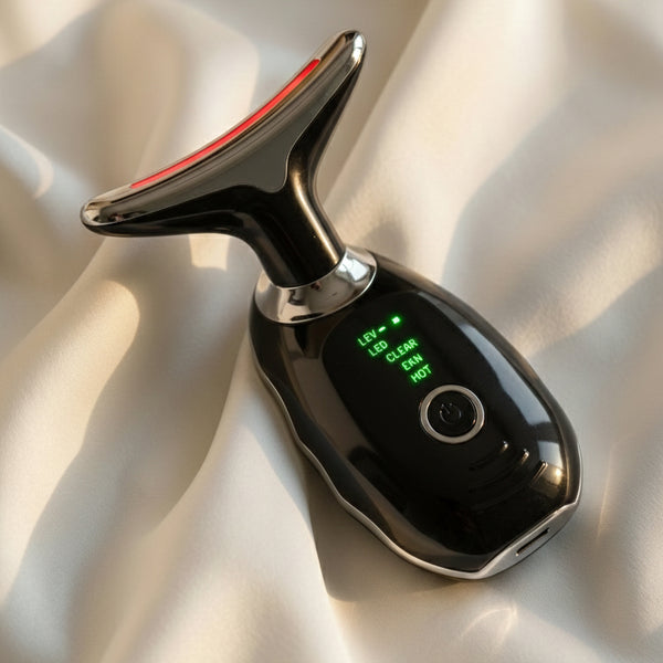 AGE -DEFYING FACE AND NECK MASSAGER -  Black