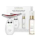 HYDRA FIRM ANTI AGING SET ( AGE -DEFYING FACE AND NECK MASSAGER -  WHITE WITH HA SERUM)