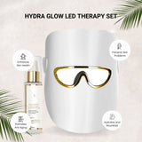 HYDRA GLOW LED THERAPY SET ( LED LIGHT THERAPY MASK white with HA Serum )