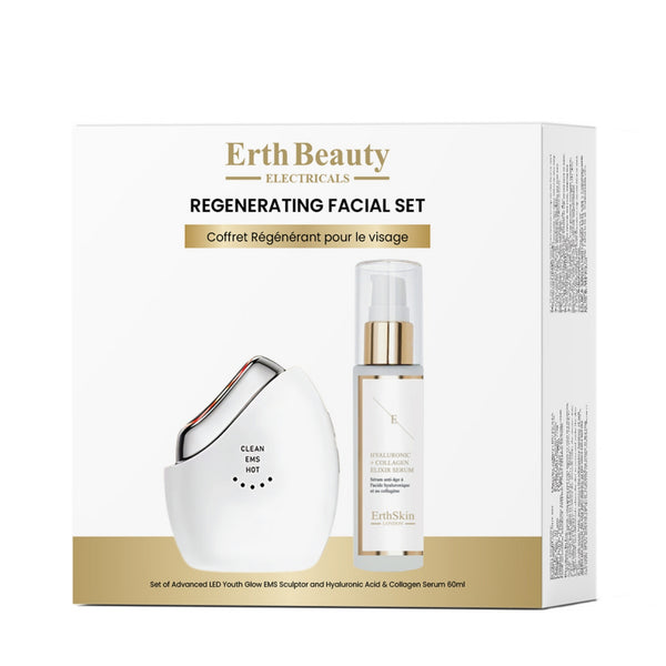 REGENERATING FACIAL SET (ADVANCED LED YOUTH GLOW EMS SCULPTOR + HA SERUM 60ML)