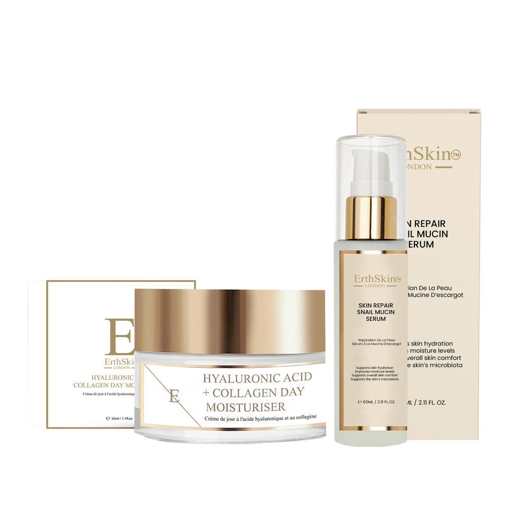 Skin Repair Snail Mucin Serum 60ml + Hyaluronic Acid & Collagen Day Cream 50ml