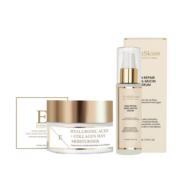 Skin Repair Snail Mucin Serum 60ml + Hyaluronic Acid & Collagen Day Cream 50ml