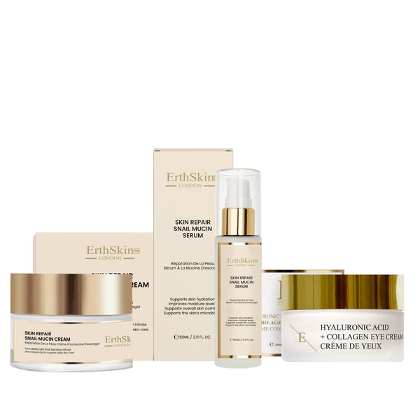 Skin Repair Snail Mucin Cream 50ml + Skin Repair Snail Mucin Serum 60ml +Hyaluronic Acid + Collagen Pro Age Eye Cream 30ml