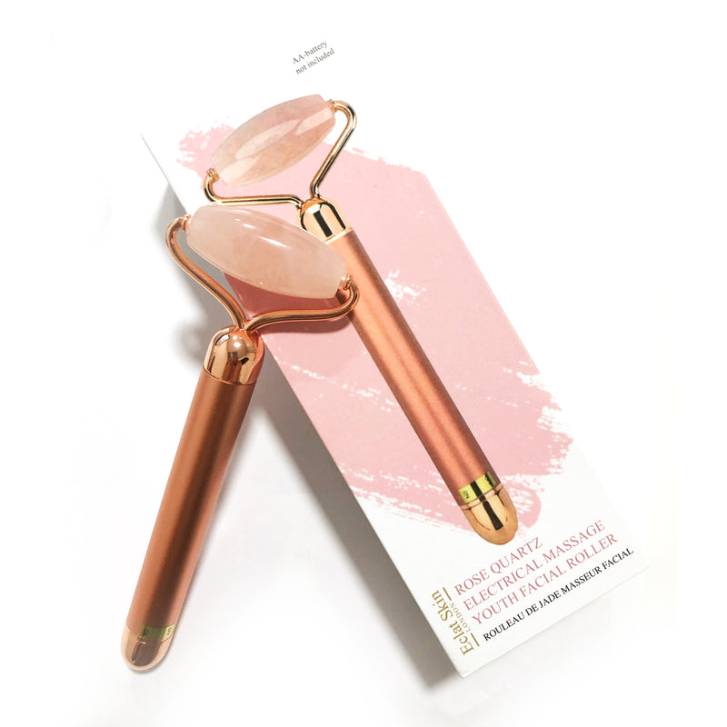 Rose Quartz Electrical Massage Youth Facial Roller ErthSkin London Rose Quartz Electrical Massage Youth Facial Roller ErthSkin London