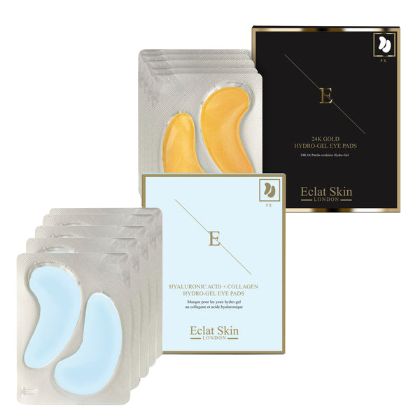 Hyaluronic acid & Collagen and 24K Gold Hydro Gel Eye Pads Kit
